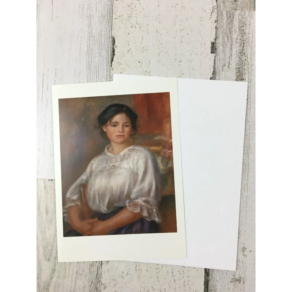 Lot 3 Impressionist Note Card and Postcards Cassatt Sisters Renoir Seated Girl